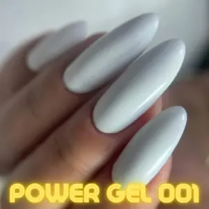 Power Gel 001 לבן קלאסי, לק ג'ל לבן קלאסי