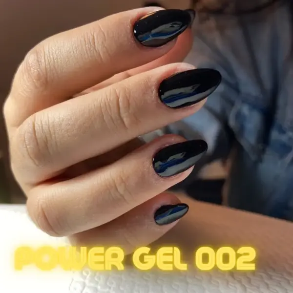 Power Gel 002 שחור קלאסי, לק ג'ל שחור קלאסי