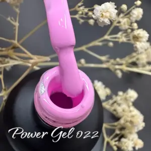 לק ג'ל Power Gel 022, לק ג'ל צבע ורוד עם נצנץ עדין
