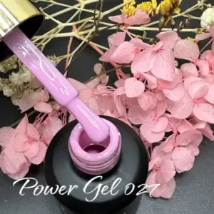 לק ג'ל Power Gel 027, לק ג'ל צבע ורוד ברבי עם נצנץ עדין