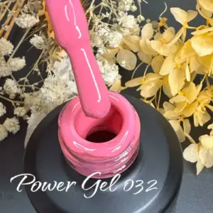 לק ג'ל Power Gel 032, לק ג'ל צבע ורוד ברבי עם נצנץ עדין
