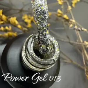 לק ג'ל Power Gel 013, לק ג'ל כסוף נצנץ זהב