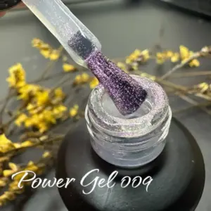 לק ג'ל Power Gel 009, לק ג'ל שקוף נצנץ סגול