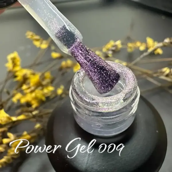 לק ג'ל Power Gel 009, לק ג'ל שקוף נצנץ סגול