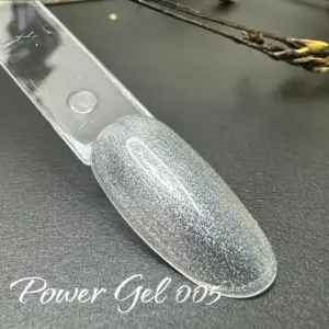 לק ג'ל Power Gel 005, לק ג'ל אפור עם נצנץ עדין