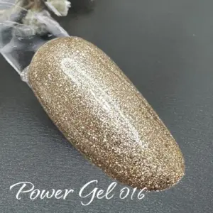לק ג'ל Power Gel 016, לק ג'ל זהב נצנץ עדין