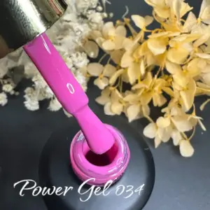 לק ג'ל Power Gel 034, לק ג'ל צבע ורוד ברבי