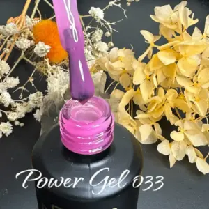 לק ג'ל Power Gel 033, לק ג'ל צבע ורוד שקפקף