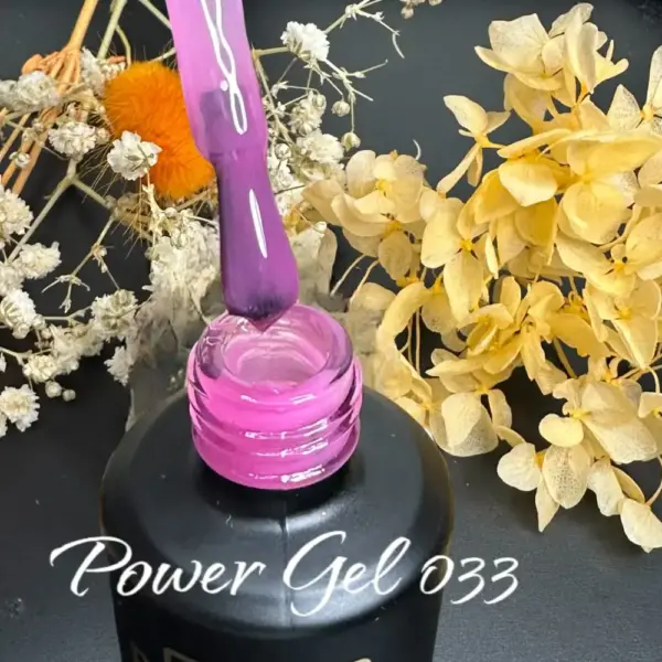 לק ג'ל Power Gel 033, לק ג'ל צבע ורוד שקפקף