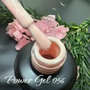 לק ג'ל Power Gel 056, לק ג'ל צבע בג' עם נצנץ עדין במיוחד