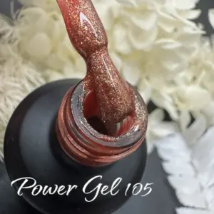 לק ג'ל Power Gel 105, לק ג'ל צבע זהב ורוד