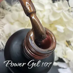 לק ג'ל Power Gel 107, לק ג'ל צבע חום