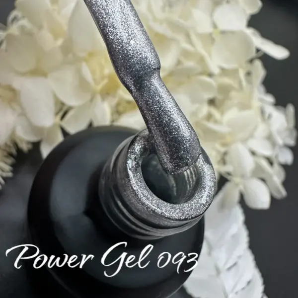 לק ג'ל Power Gel 093, לק ג'ל צבע כסוף מנצנץ