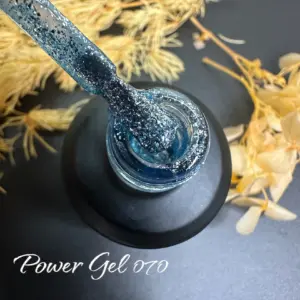 לק ג'ל Power Gel 070, לק ג'ל צבע כחול שקוף
