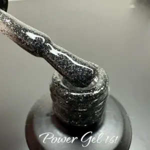 לק ג'ל Power Gel 161, לק ג'ל צבע שחור גליטר