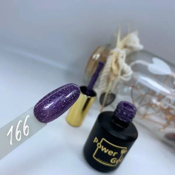⁦לק ג'ל Power Gel 166⁩ – תמונה ⁦5⁩