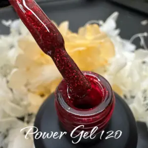 לק ג'ל Power Gel 120, לק ג'ל צבע אדום גליטר