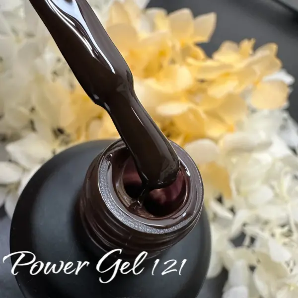 לק ג'ל Power Gel 121, לק ג'ל צבע חום כהה