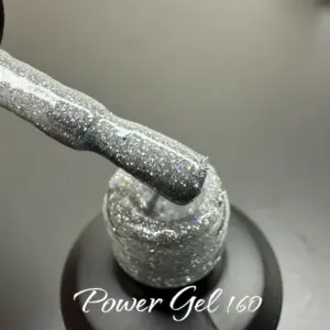 לק ג'ל Power Gel 160, לק ג'ל צבע אפור נוצץ