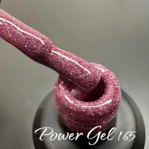 לק ג'ל Power Gel 165, לק ג'ל צבע ורוד גליטר
