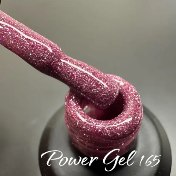 לק ג'ל Power Gel 165, לק ג'ל צבע ורוד גליטר