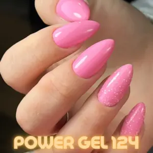 לק ג'ל Power Gel 124, לק ג'ל צבע ורוד עדין