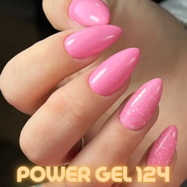 לק ג'ל Power Gel 124, לק ג'ל צבע ורוד עדין
