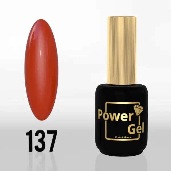 ⁦לק ג'ל Power Gel 137⁩ – תמונה ⁦4⁩