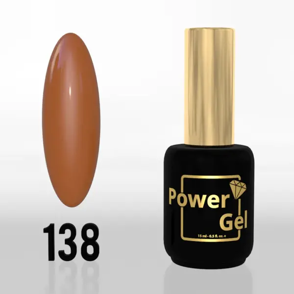 ⁦לק ג'ל Power Gel 138⁩ – תמונה ⁦2⁩