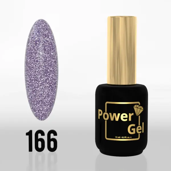 ⁦לק ג'ל Power Gel 166⁩ – תמונה ⁦4⁩