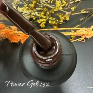 לק ג'ל Power Gel 132, לק ג'ל צבע חום כהה