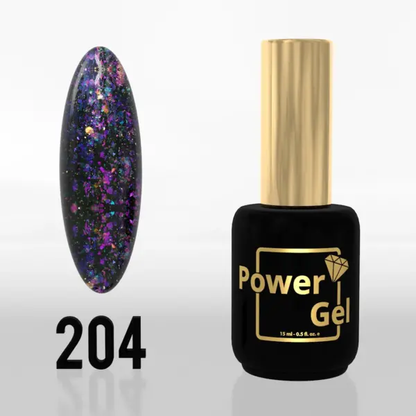 ⁦לק ג'ל Power Gel 204⁩ – תמונה ⁦2⁩