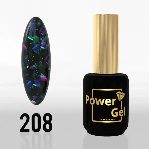 ⁦לק ג'ל Power Gel 208⁩ – תמונה ⁦2⁩