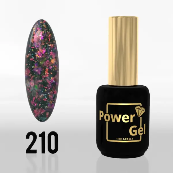 ⁦לק ג'ל Power Gel 210⁩ – תמונה ⁦2⁩