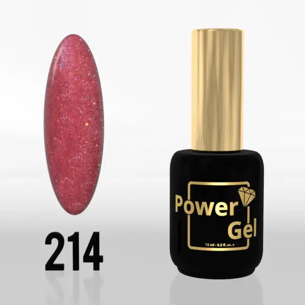 ⁦לק ג'ל Power Gel 214⁩ – תמונה ⁦2⁩