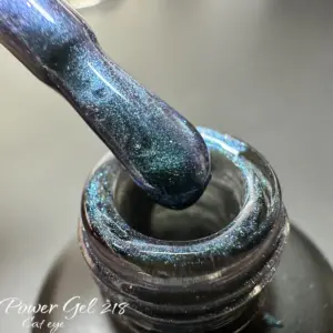 לק ג'ל Power Gel 218, לק ג'ל צבע שחור גוון ירוק