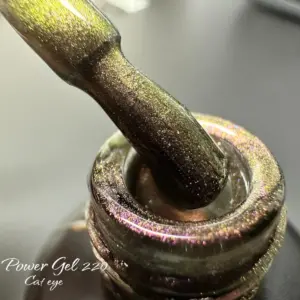 לק ג'ל Power Gel 220, לק ג'ל צבע שחור גוון צהוב