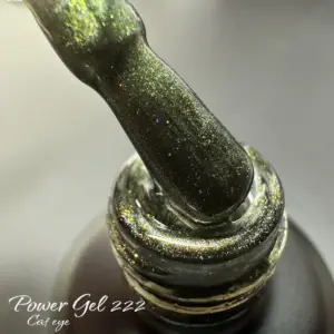 לק ג'ל Power Gel 222, לק ג'ל צבע שחור גוון צהוב