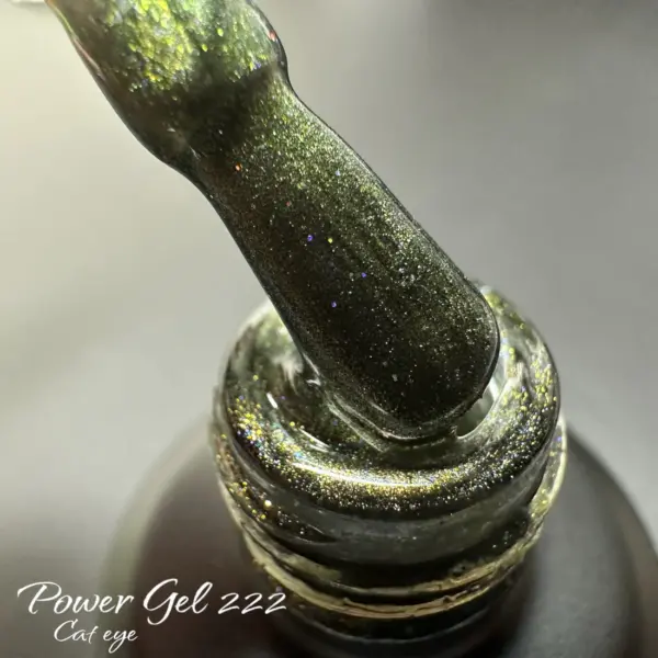 לק ג'ל Power Gel 222, לק ג'ל צבע שחור גוון צהוב