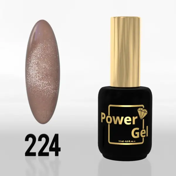 ⁦לק ג'ל Power Gel 224⁩ – תמונה ⁦2⁩