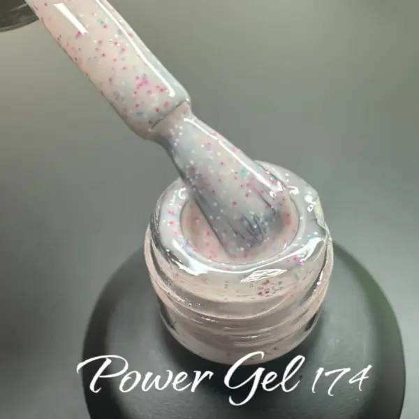 לק ג'ל Power Gel 174, לק ג'ל צבע ורוד גליטר