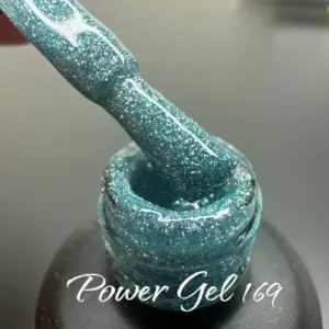 לק ג'ל Power Gel 169, לק ג'ל צבע ירוק גליטר