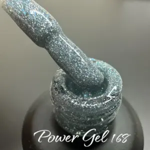 לק ג'ל Power Gel 168, לק ג'ל צבע ירוק גליטר