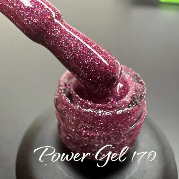 לק ג'ל Power Gel 170, לק ג'ל צבע סגול גליטר