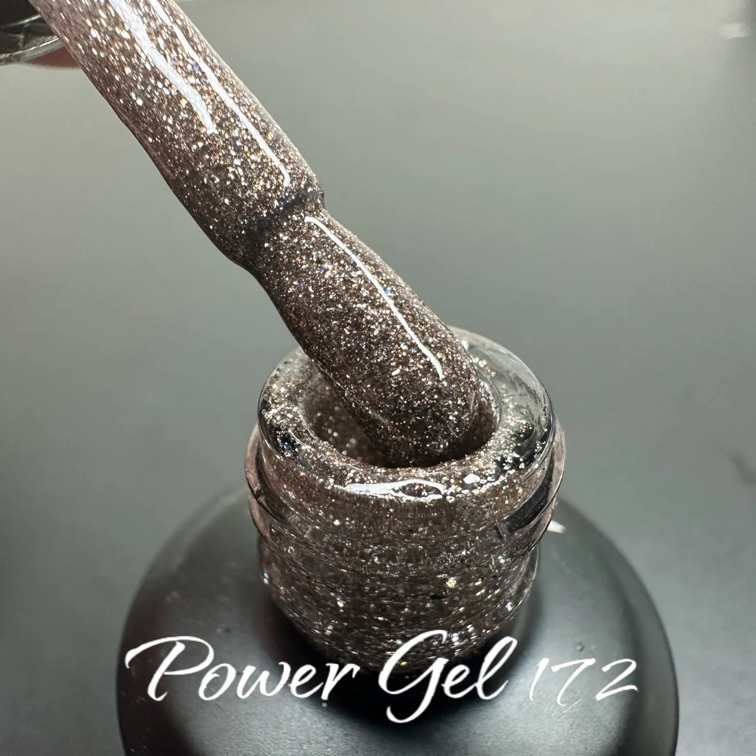לק ג'ל Power Gel 172, לק ג'ל צבע חום גליטר
