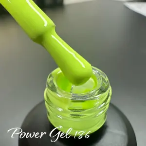 לק ג'ל Power Gel 186, לק ג'ל צבע צהוב ניאון