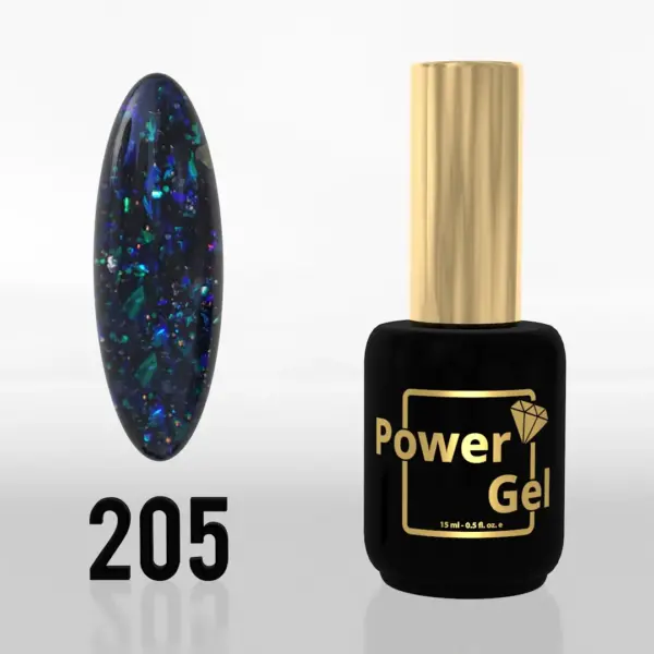 ⁦לק ג'ל Power Gel 205⁩ – תמונה ⁦2⁩