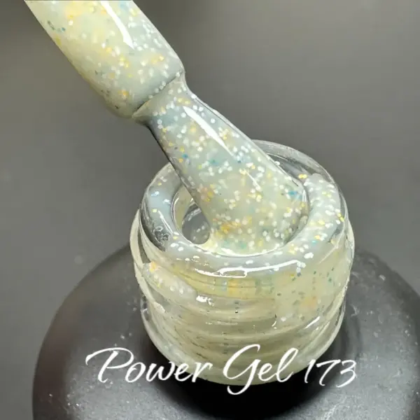 לק ג'ל Power Gel 173, לק ג'ל צבע צהוב גליטר