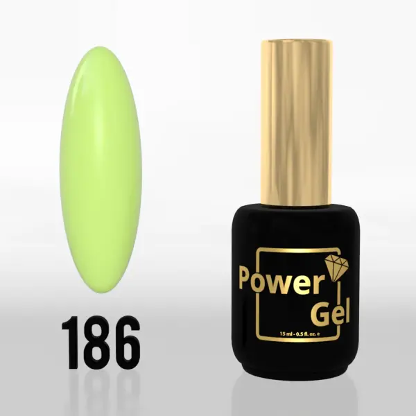 ⁦לק ג'ל Power Gel 186⁩ – תמונה ⁦4⁩