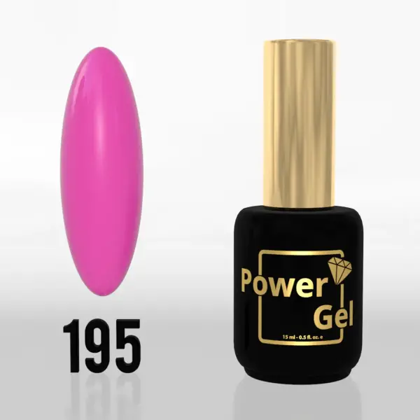 ⁦לק ג'ל Power Gel 195⁩ – תמונה ⁦2⁩